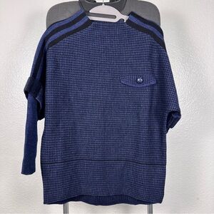 Campus Sutra | Elegant Navy Blue‎ Crewneck Sweater